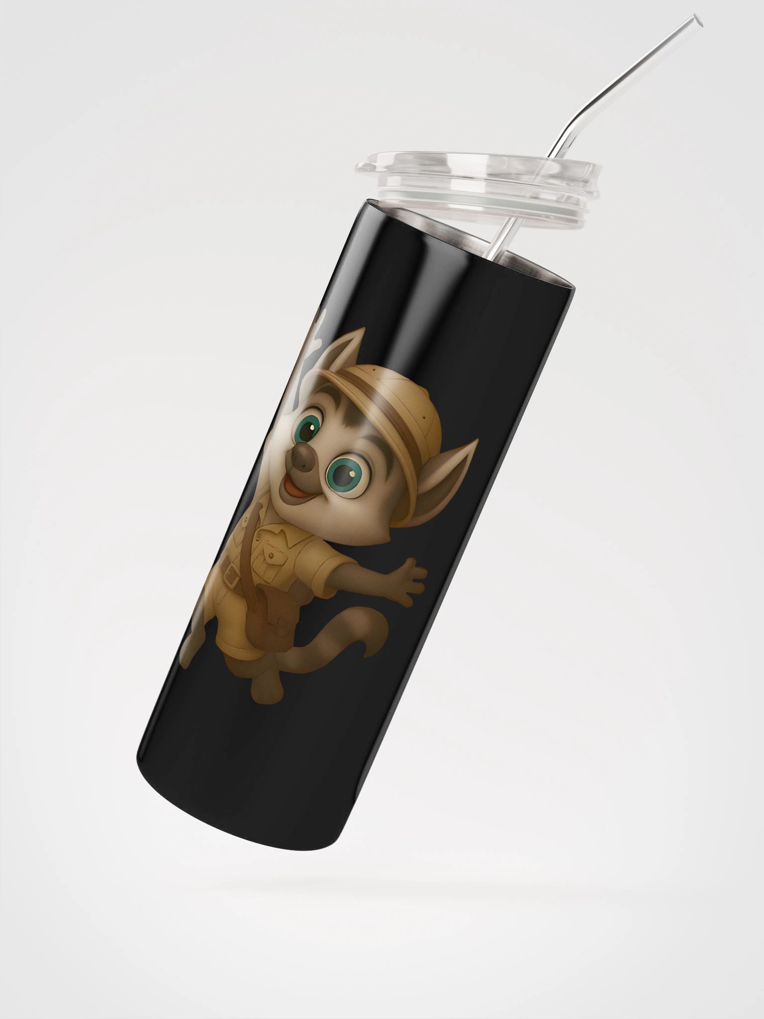 Stainless Steel Thumbler jungle lemur product image (4)