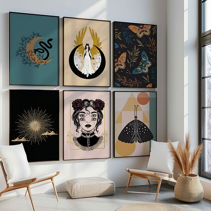 Celestial Witchy Gallery Wall Set of 8 DIGITAL Prints product image (2)