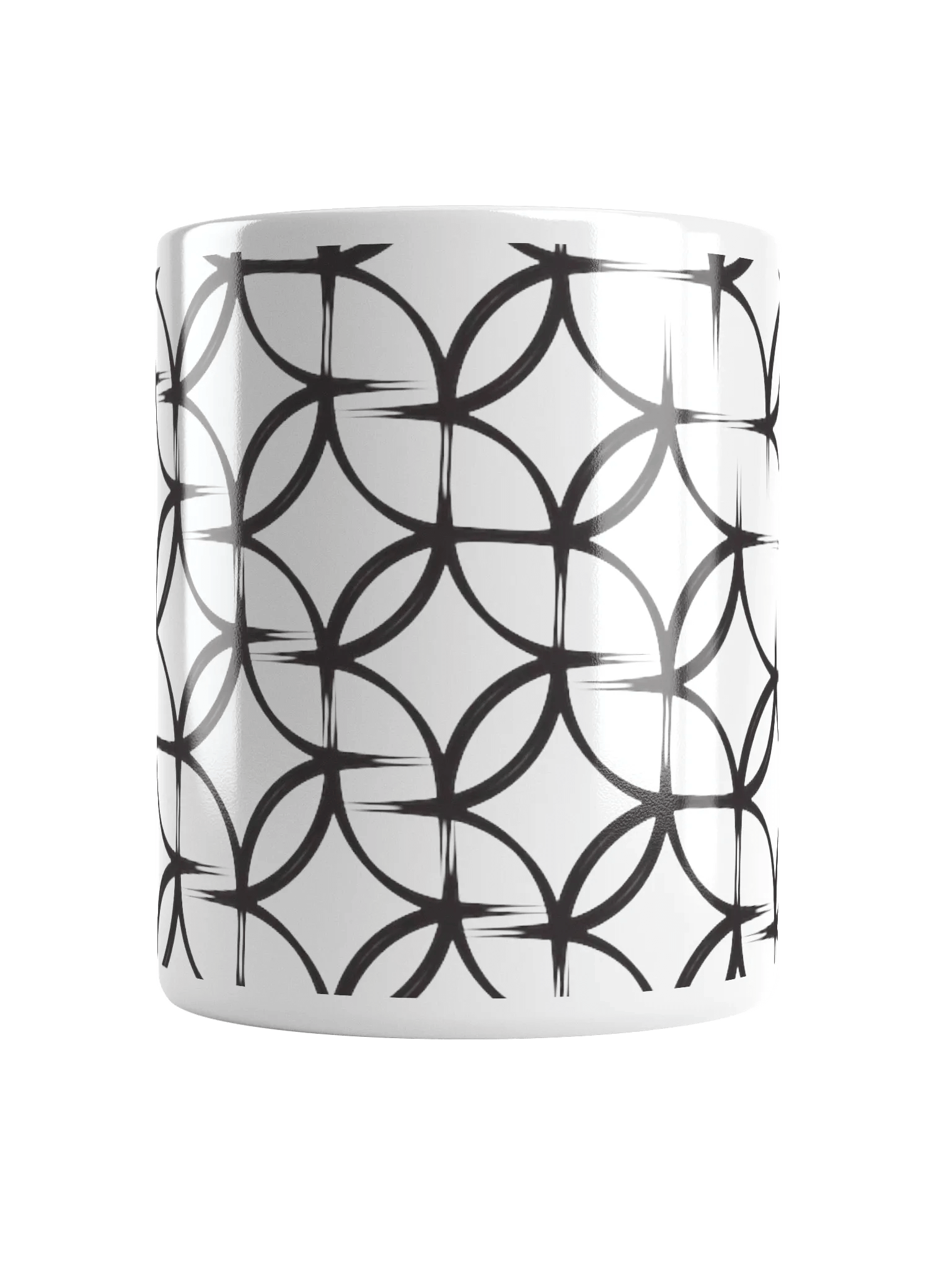 Symmetric Circles White Mug product image (5)