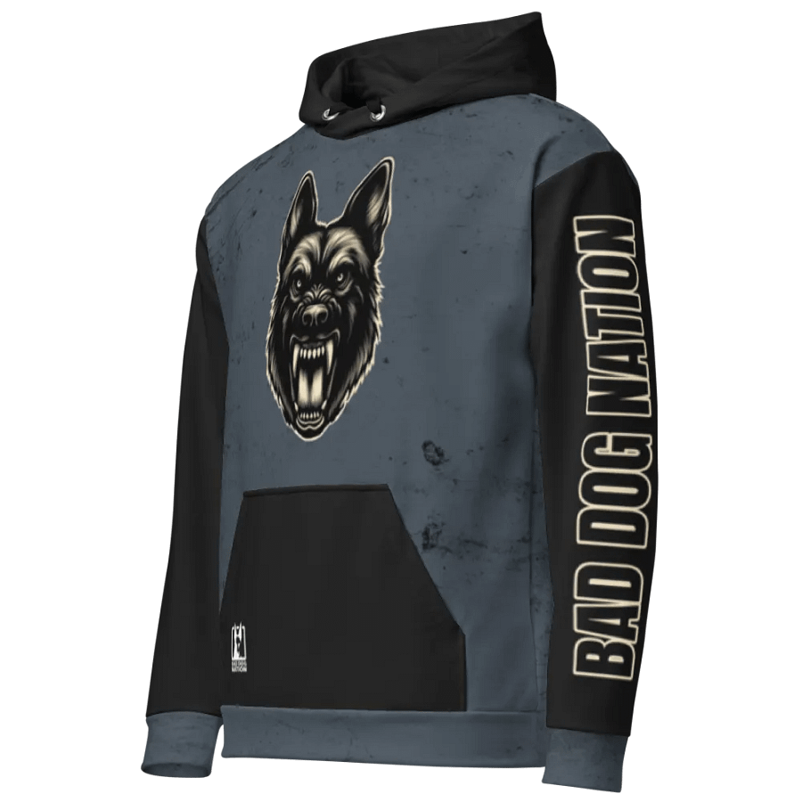 Run Your Dog, Not Your Mouth Blue - Adult All-Over Print Unisex Hoodie product image (2)
