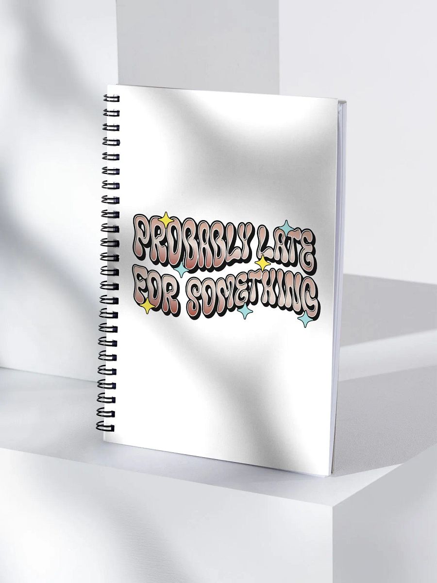 Probably Late For Something Retro Wave Spiral Notebook product image (3)
