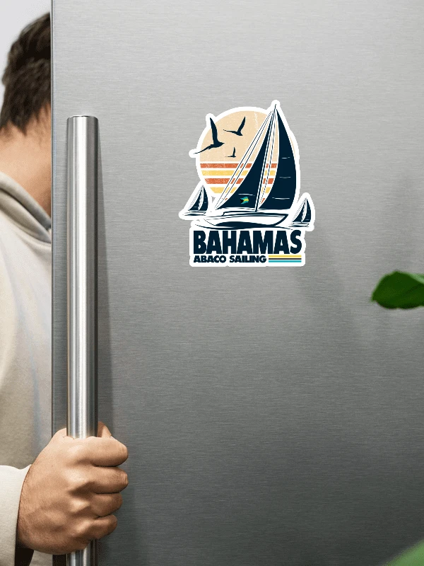Abaco Bahamas Magnet : Bahamas Sailing Sail Boat : Bahamas Flag product image (1)