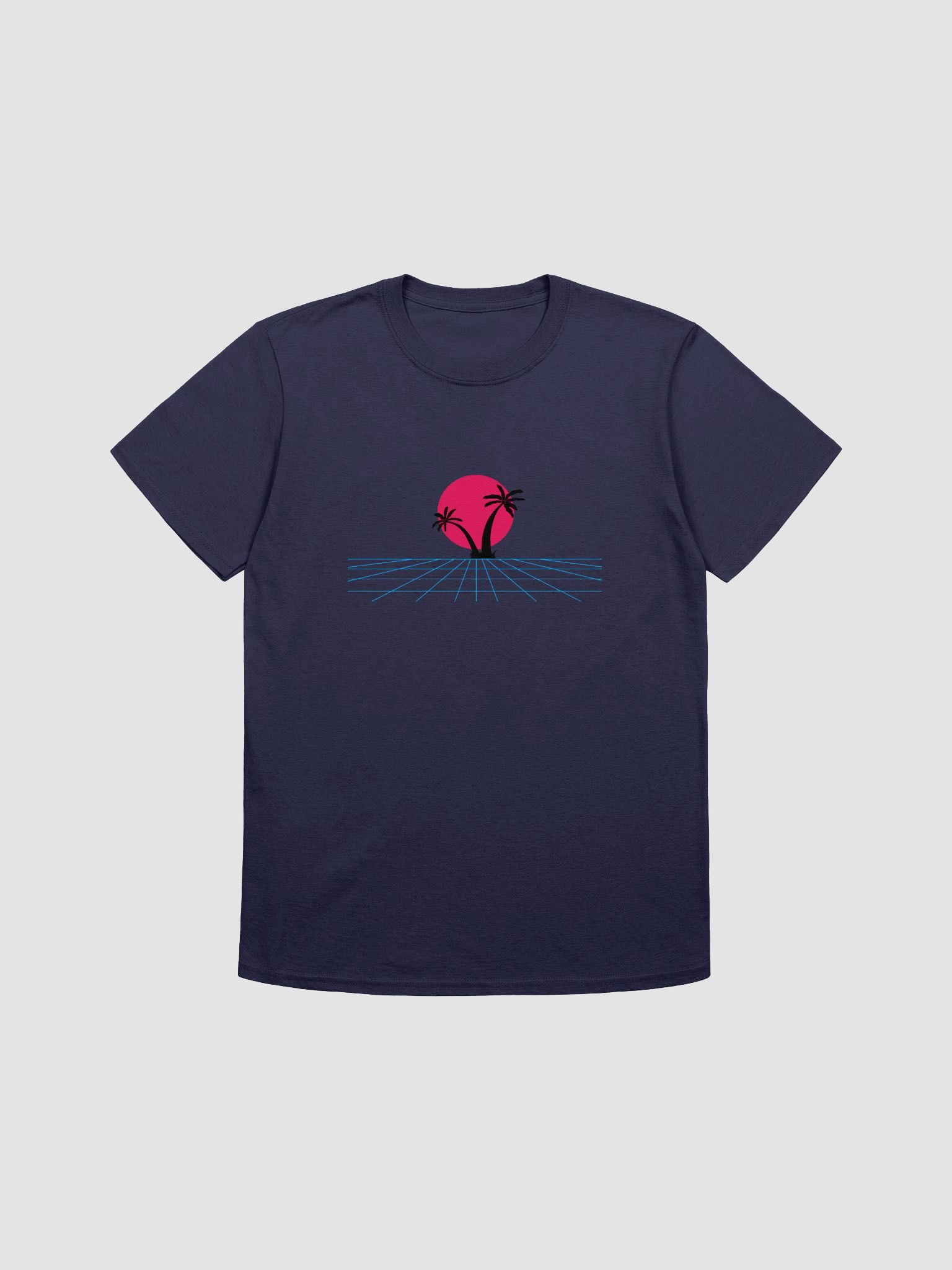 Vaporwave Sunset Silhouette T-Shirt product image (1)