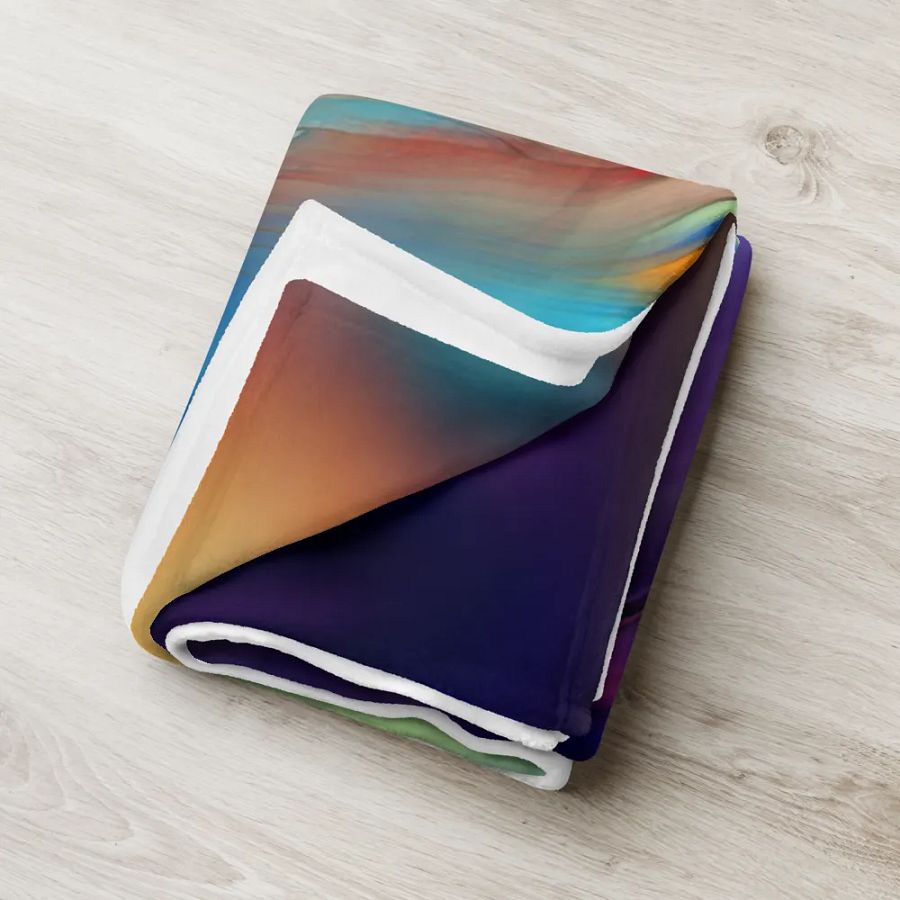 Rainbow Colorful Pattern Throw Blanket | Multicolor Blanket product image (6)