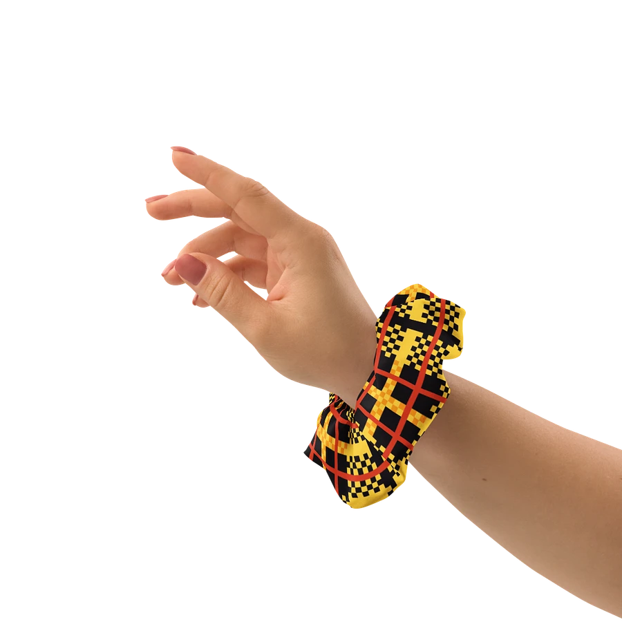 Yellow Pixel Flannel scrunchie product image (3)