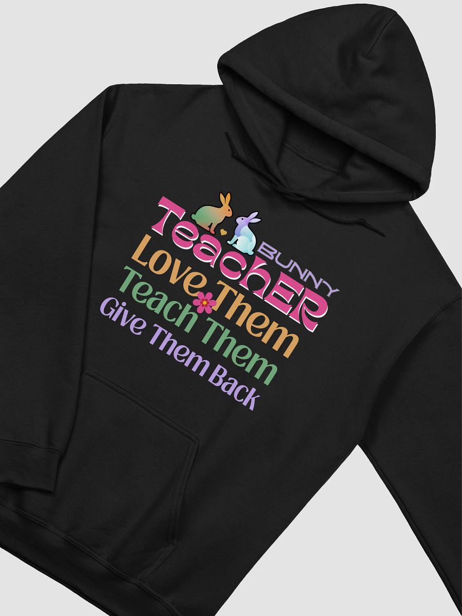 Bunny Teacher, Love, Teach, Give Them Back Gildan Hoodie product image (3)