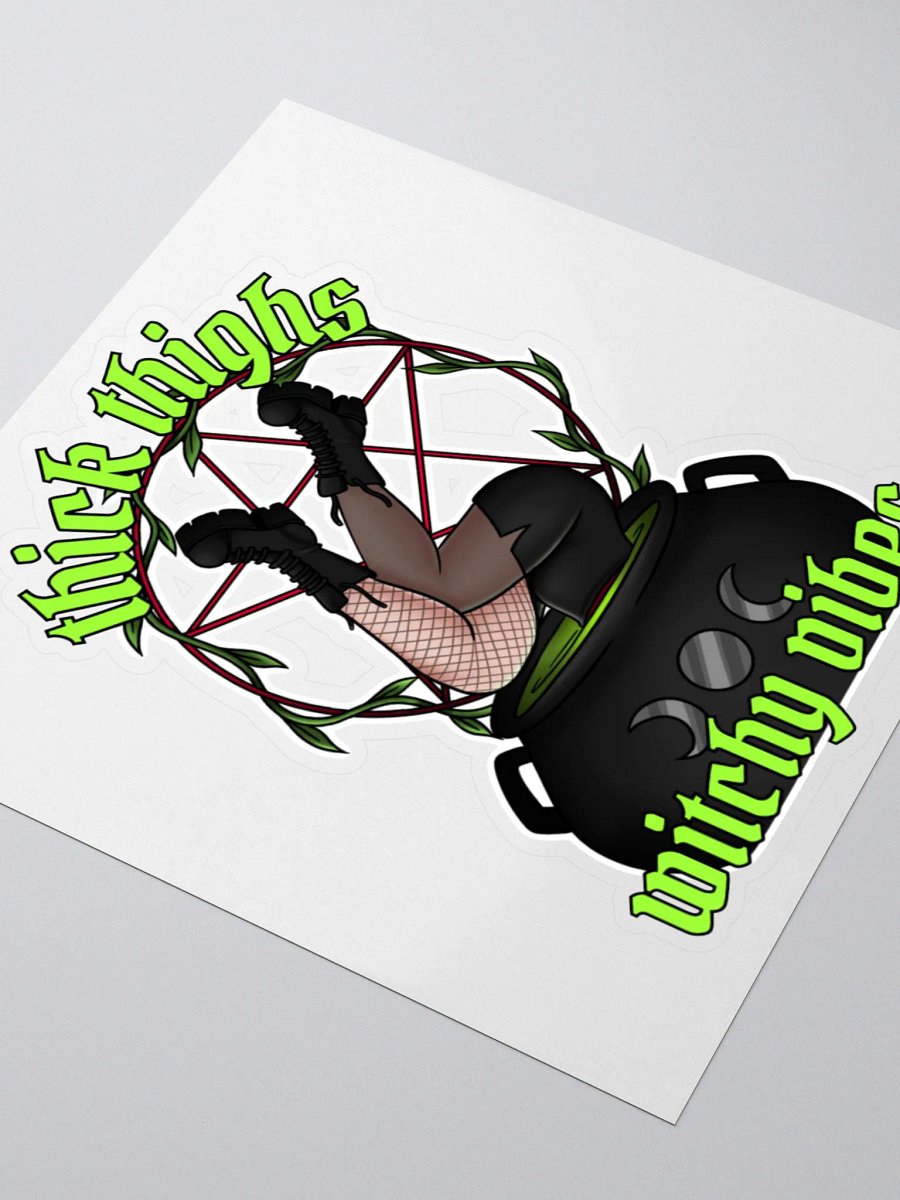 Thick Thighs Witchy Vibes Kiss Cut Sticker product image (3)