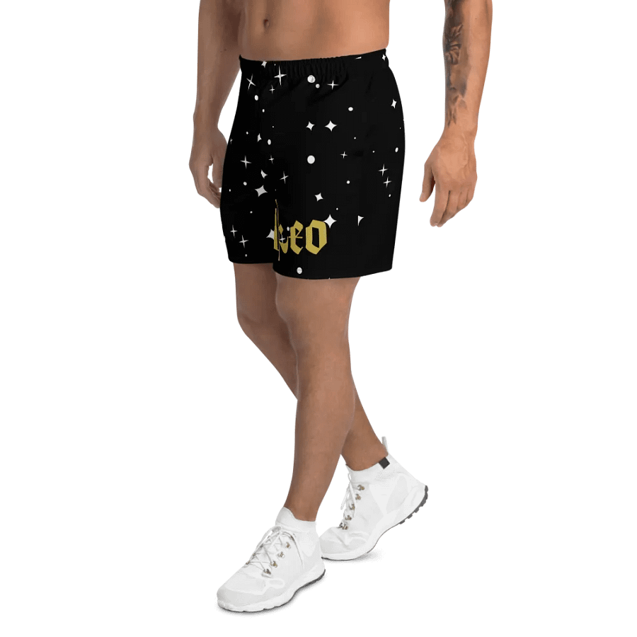 Starry Leo All-Over Print Athletic Long Shorts product image (3)
