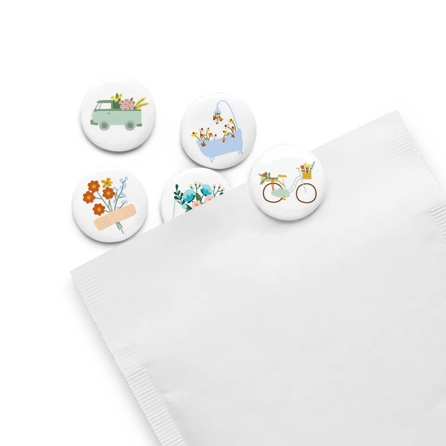 Floral Pickup Truck Pin Button Set product image (13)