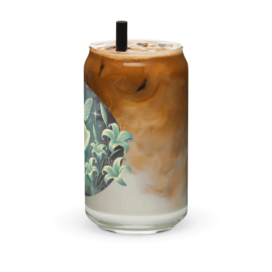 Enchanted Lily Fairy Glass with Optional Bamboo Lid and Straw product image (42)