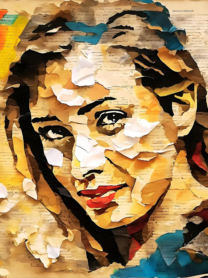 Paper Collection | The Woman Who Collects Letters | Canvas Art Painting product image (1)