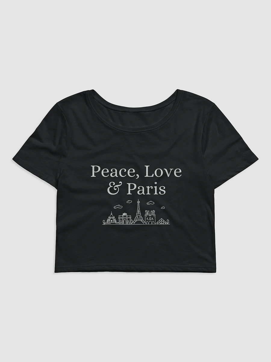 Peace, Love and Paris with Monuments Muse Crop Tee | White Ink Design product image (1)