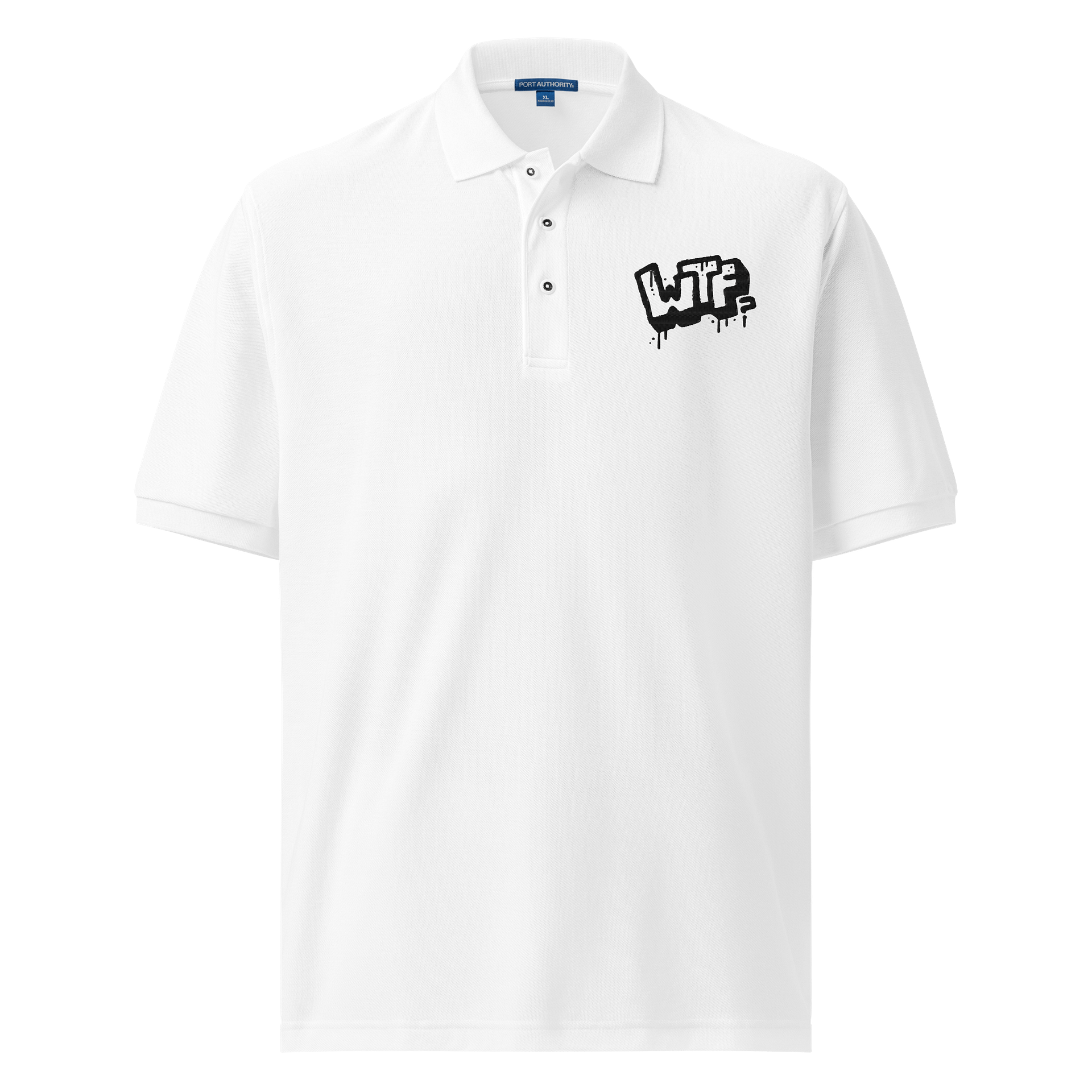 "WTF?" Graffiti Design Casual Polo product image (1)