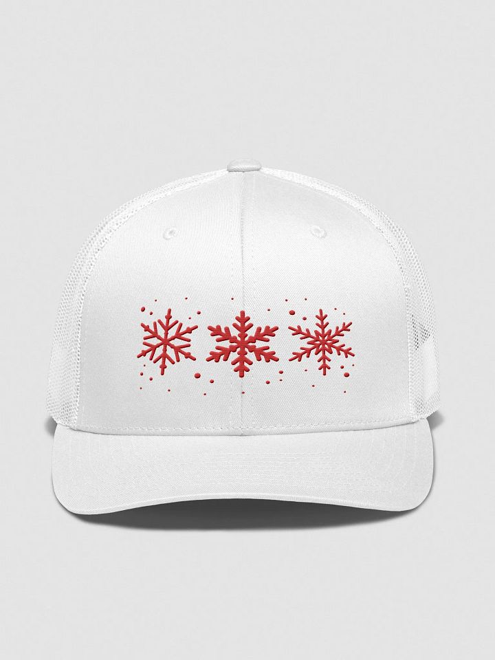 Snowflakes Embroidered Retro Trucker Hat product image (1)