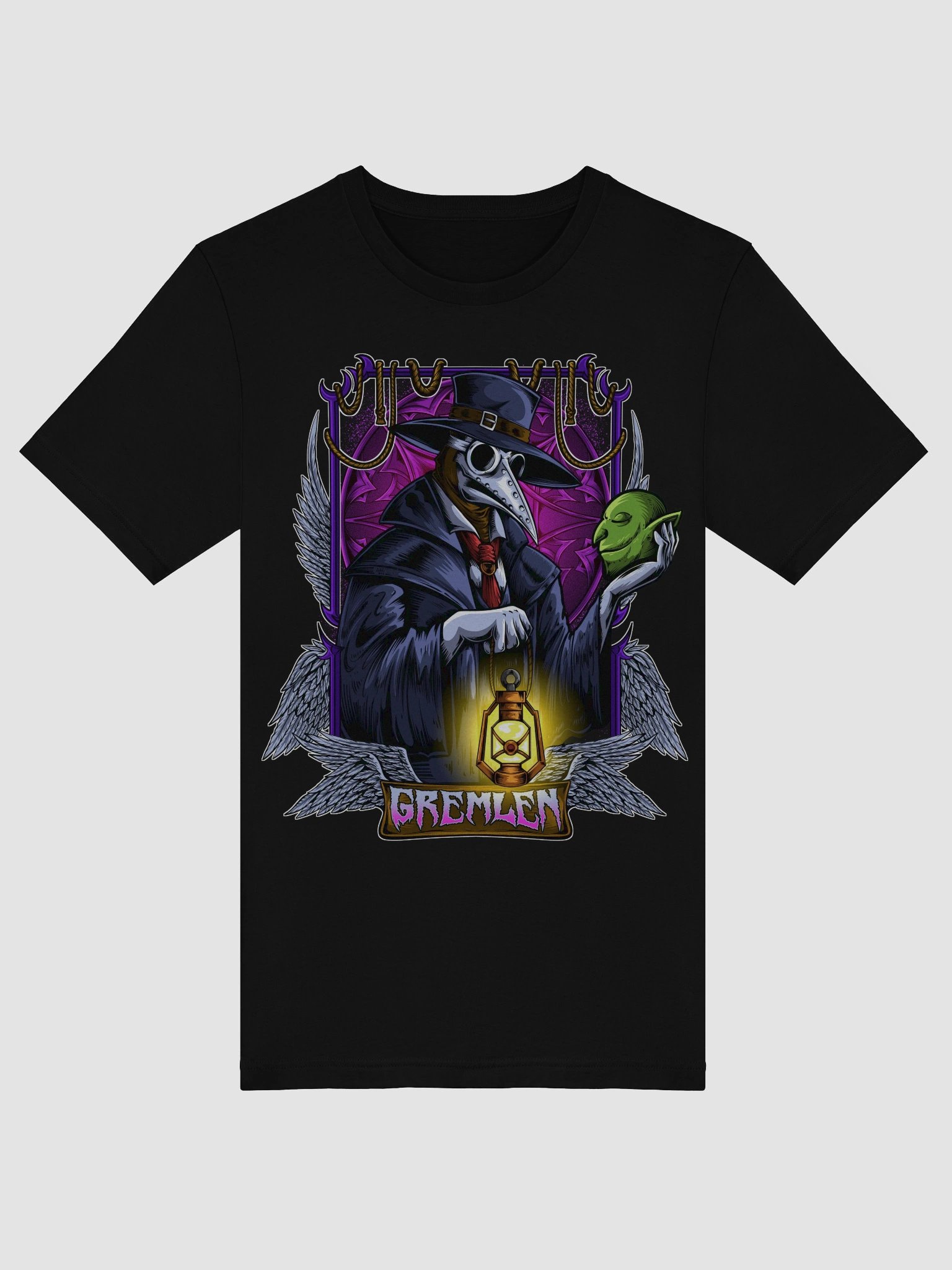 Plague Doctor Finds Gremlin - T-Shirt product image (37)