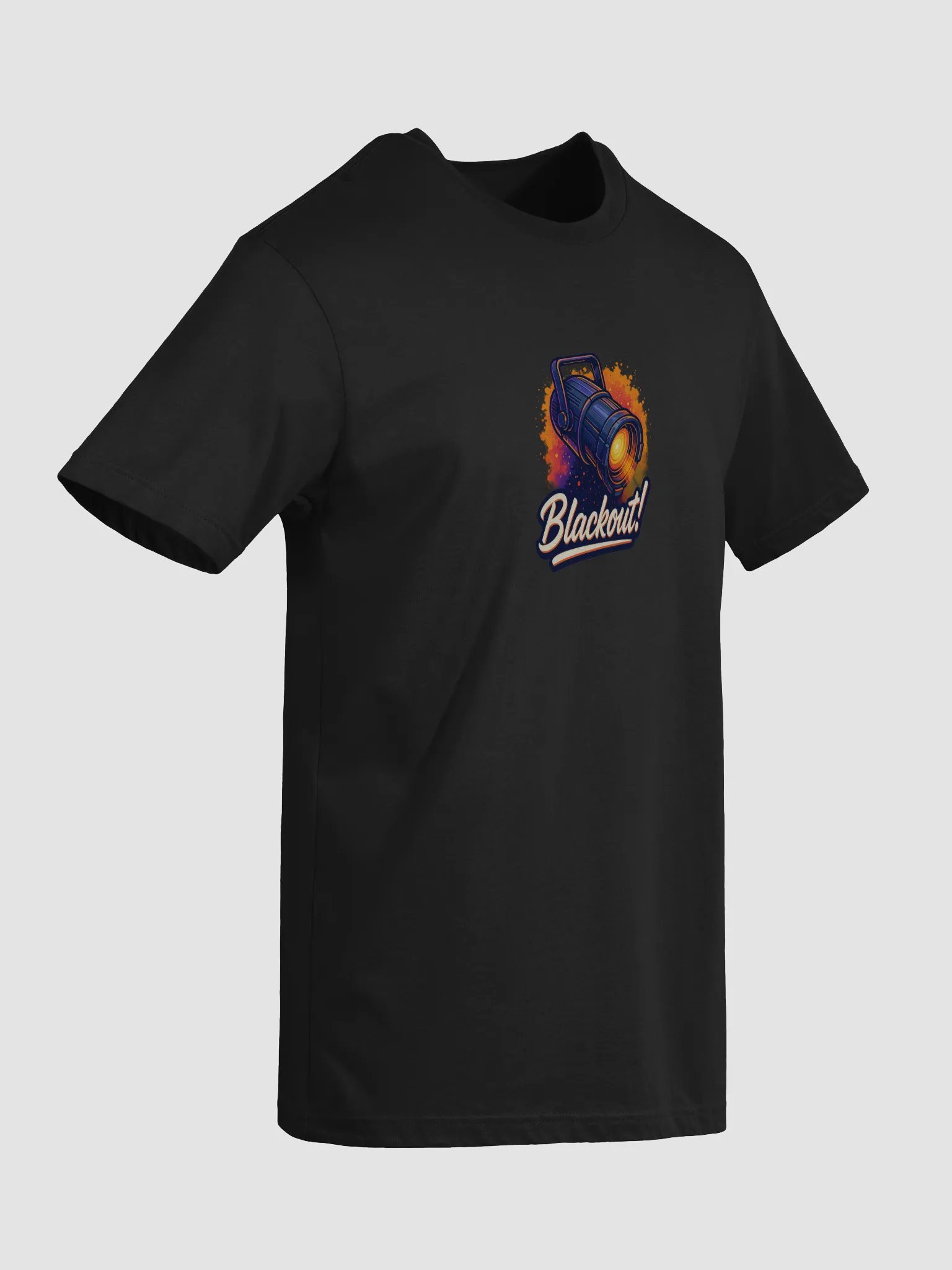 Theatrically Jerry: "Black Out" Stage Light Design T-Shirt product image (29)