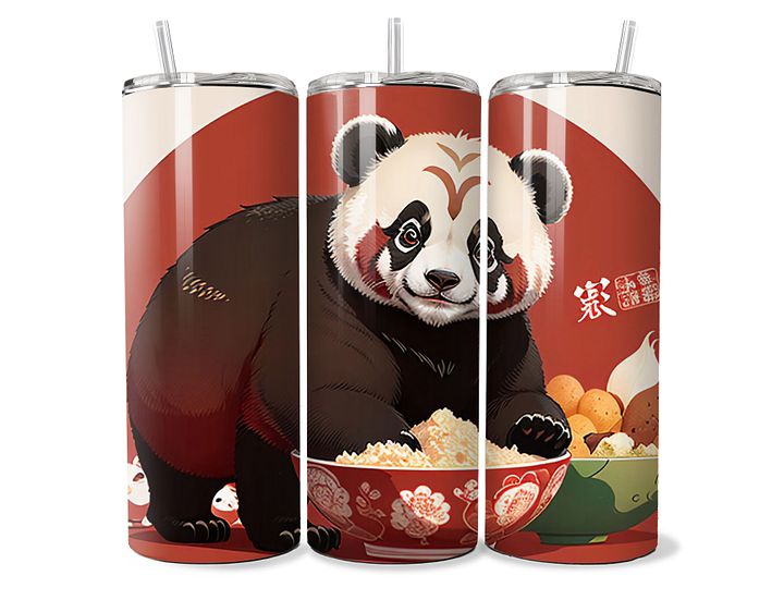 Panda Feast Tumbler - 20oz Stainless Steel product image (1)