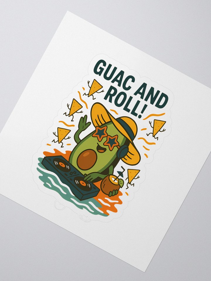Guac & Roll Avocado DJ Kiss Cut Stickers product image (2)