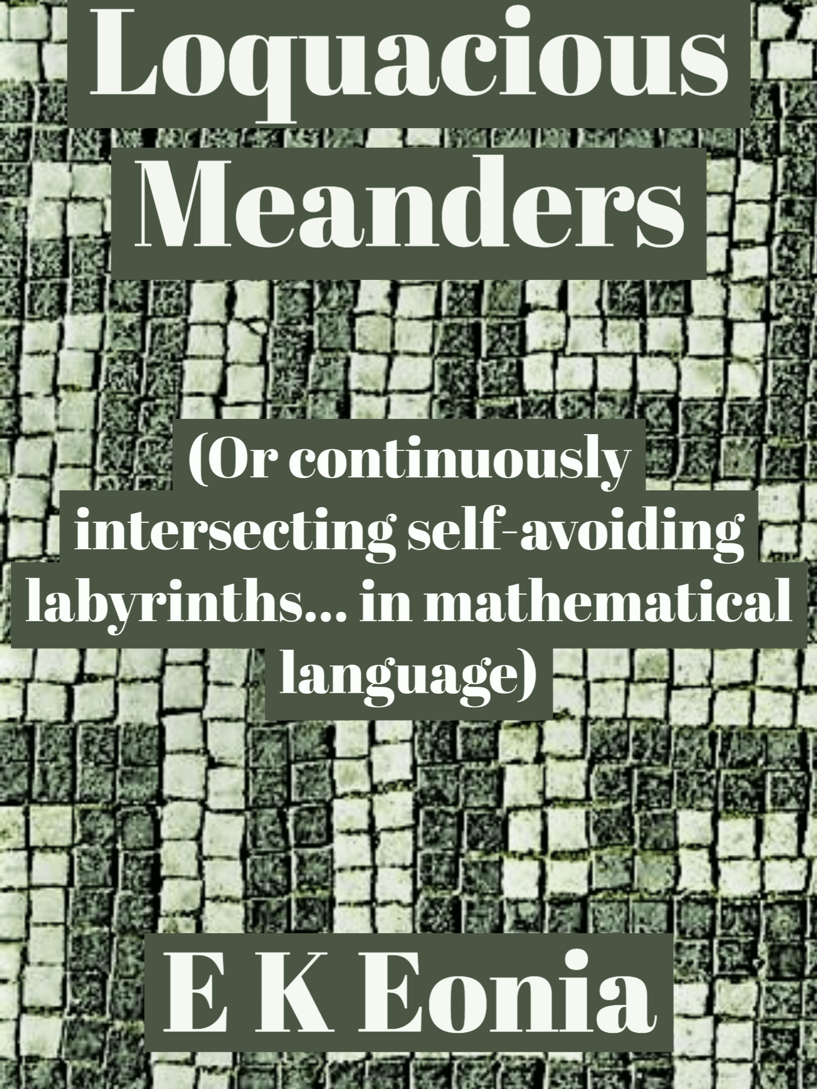 Loquacious Meanders Poetry (Or continuously intersecting self-avoiding labyrinths… in mathematical language) product image (1)