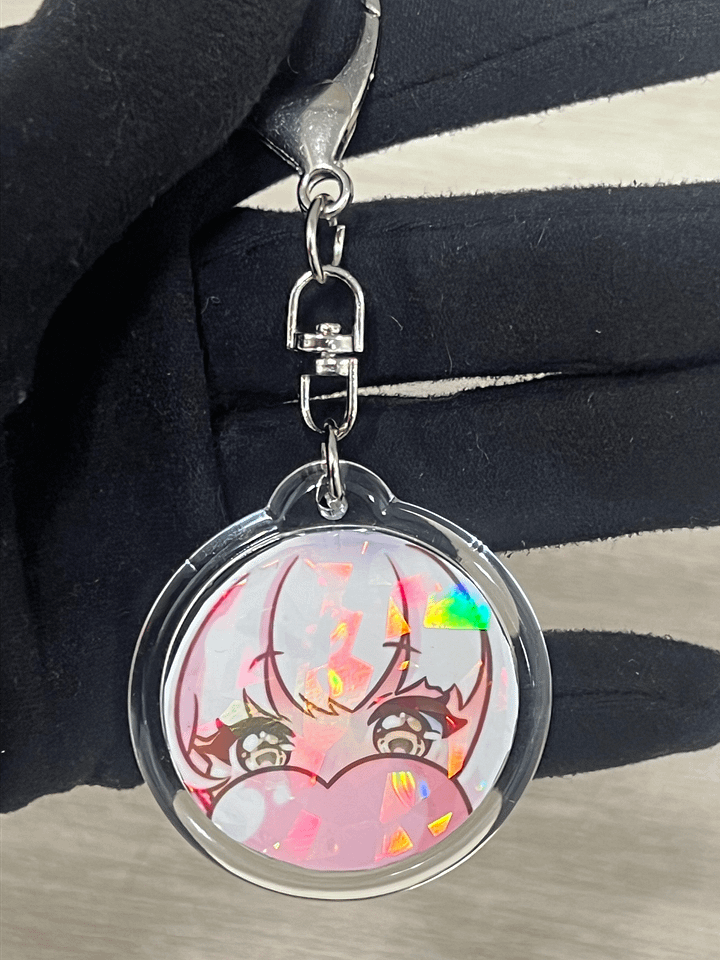 Circle Heart Acryllic Keychain product image (1)