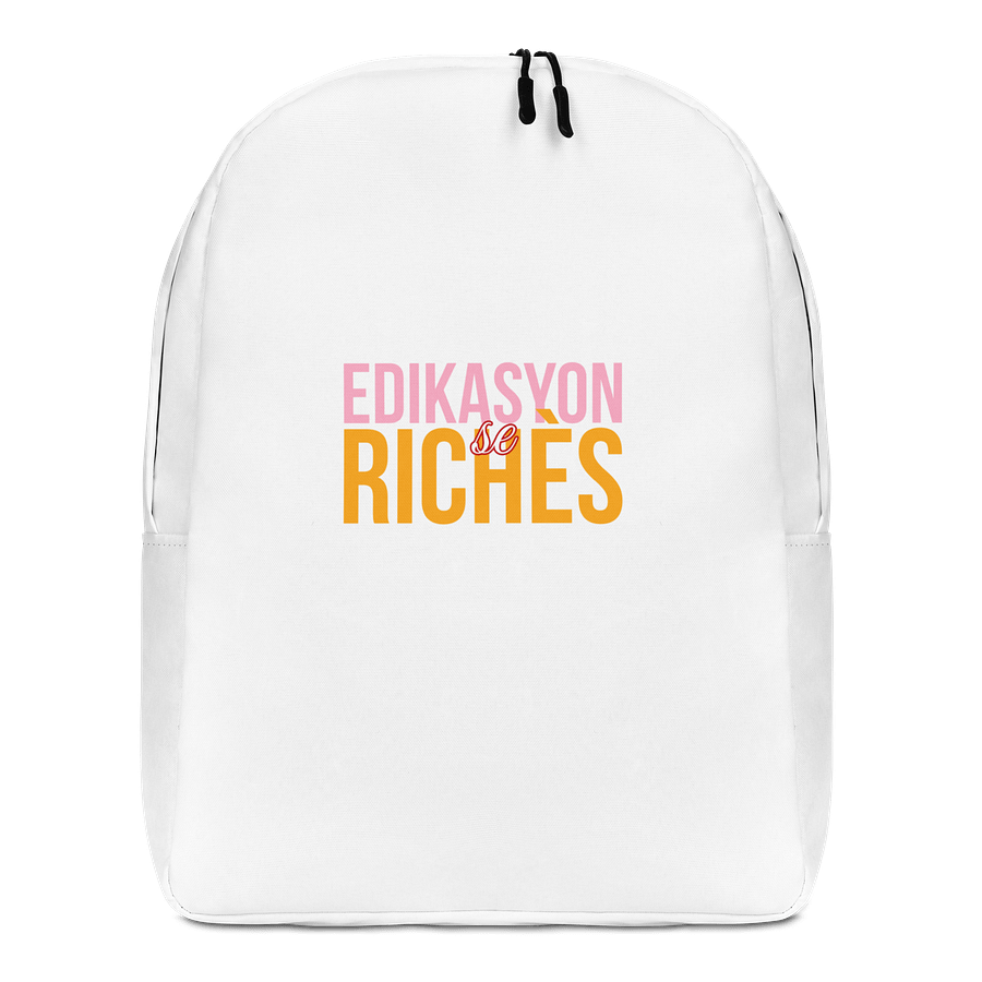 Edikasyon se Richès Minimalist Backpack – Carry Knowledge. Represent Purpose. product image (1)