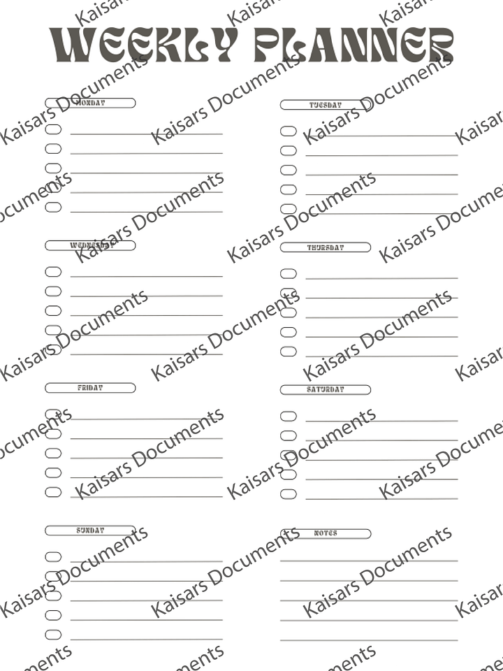 Aesthetic Weekly Planner - 3 product image (1)