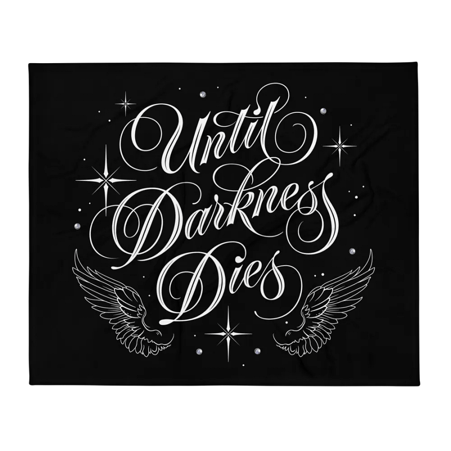 Until Darkness Dies (wings design) Throw Blanket product image (3)