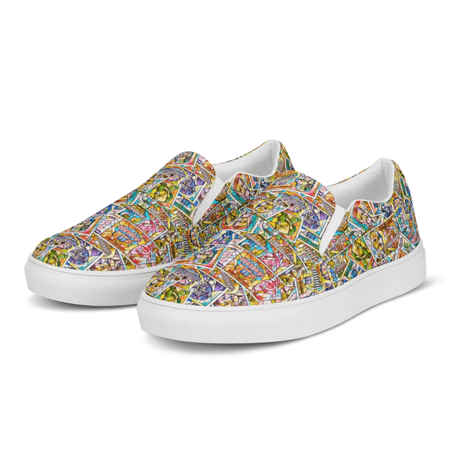 Jugoslovenski inflatorni dinar 1993 (Kolaž/mozaik) Women's Slip-On Canvas Shoes product image (2)