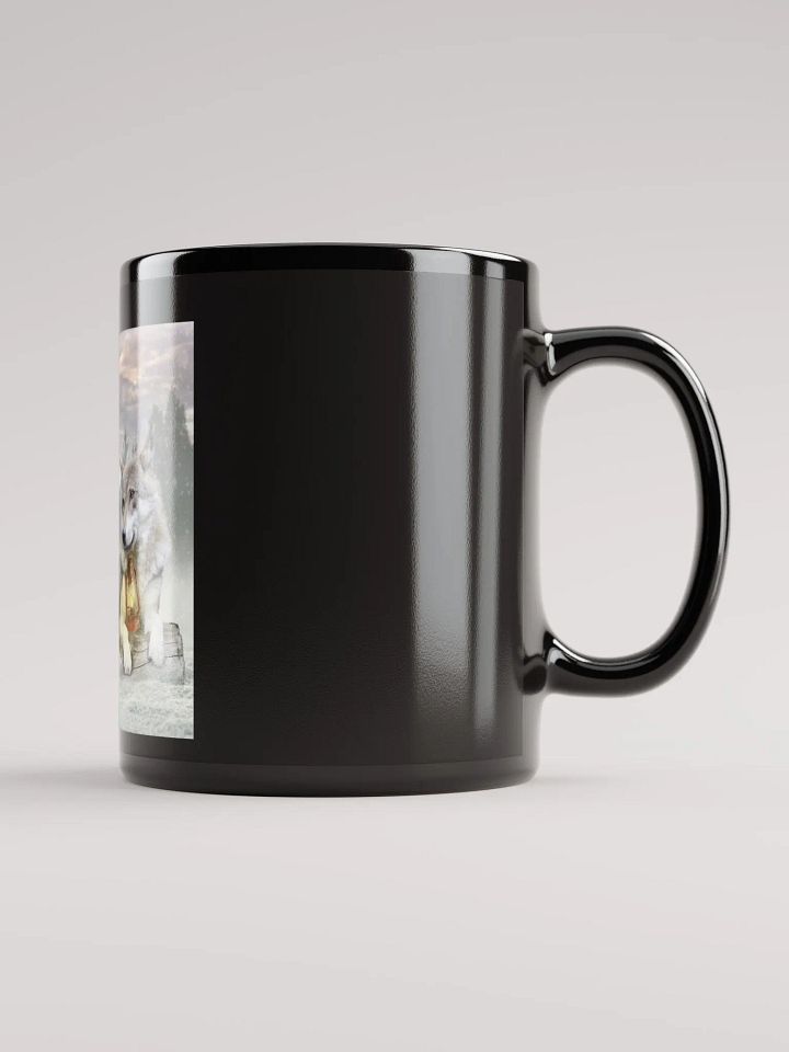 Moonlit Guardian Black Glossy Mug product image (2)