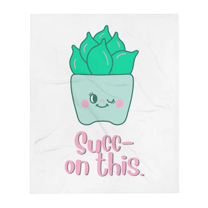 Sweet and Stabby Succulent Throw Blanket product image (1)