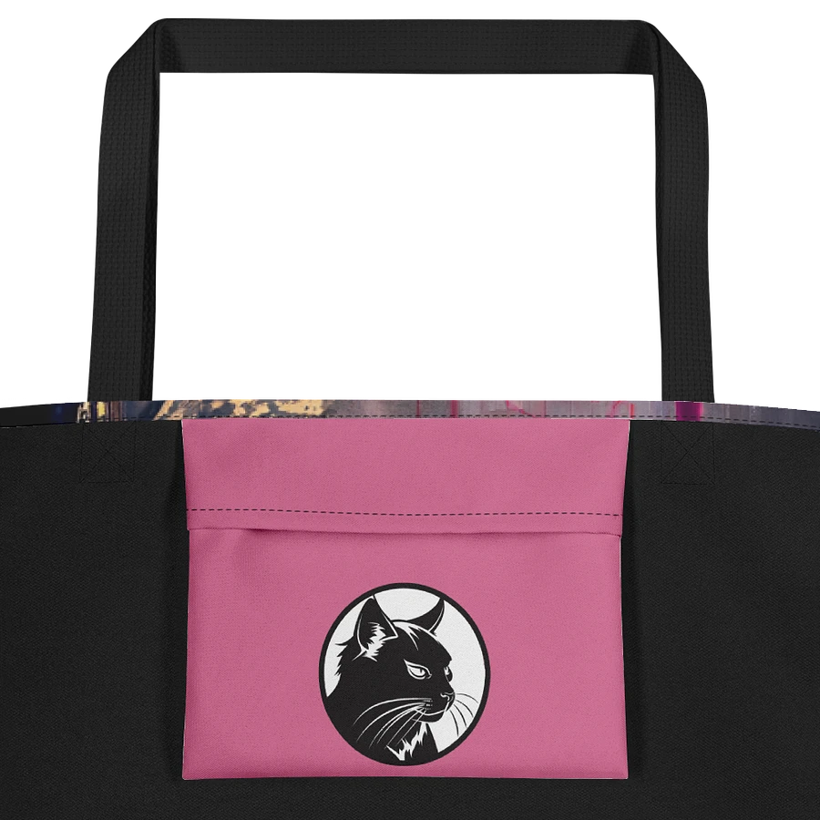 Graffiti Inspired Black Cat Tote Bag product image (10)