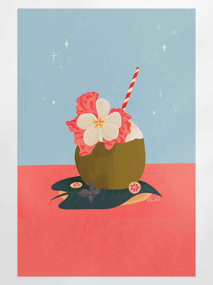 Juicy Coconut Drink • Matte Paper Poster product image (3)