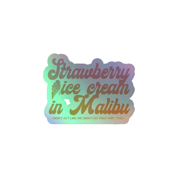 Strawberry Ice Cream - Holo Sticker product image (2)