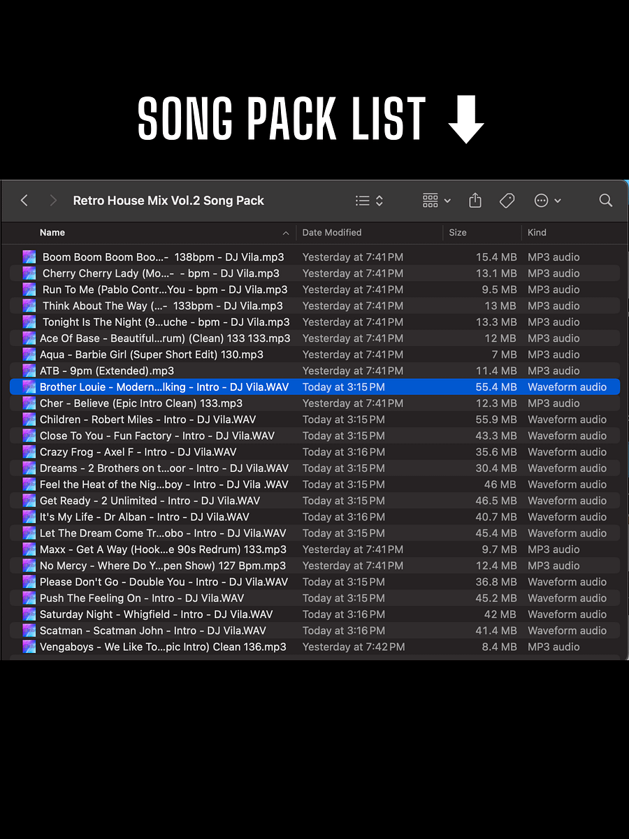 Retro House Mix Vol.2 - Song Pack/Paquete de Canciones (25 Songs/Canciones) product image (2)