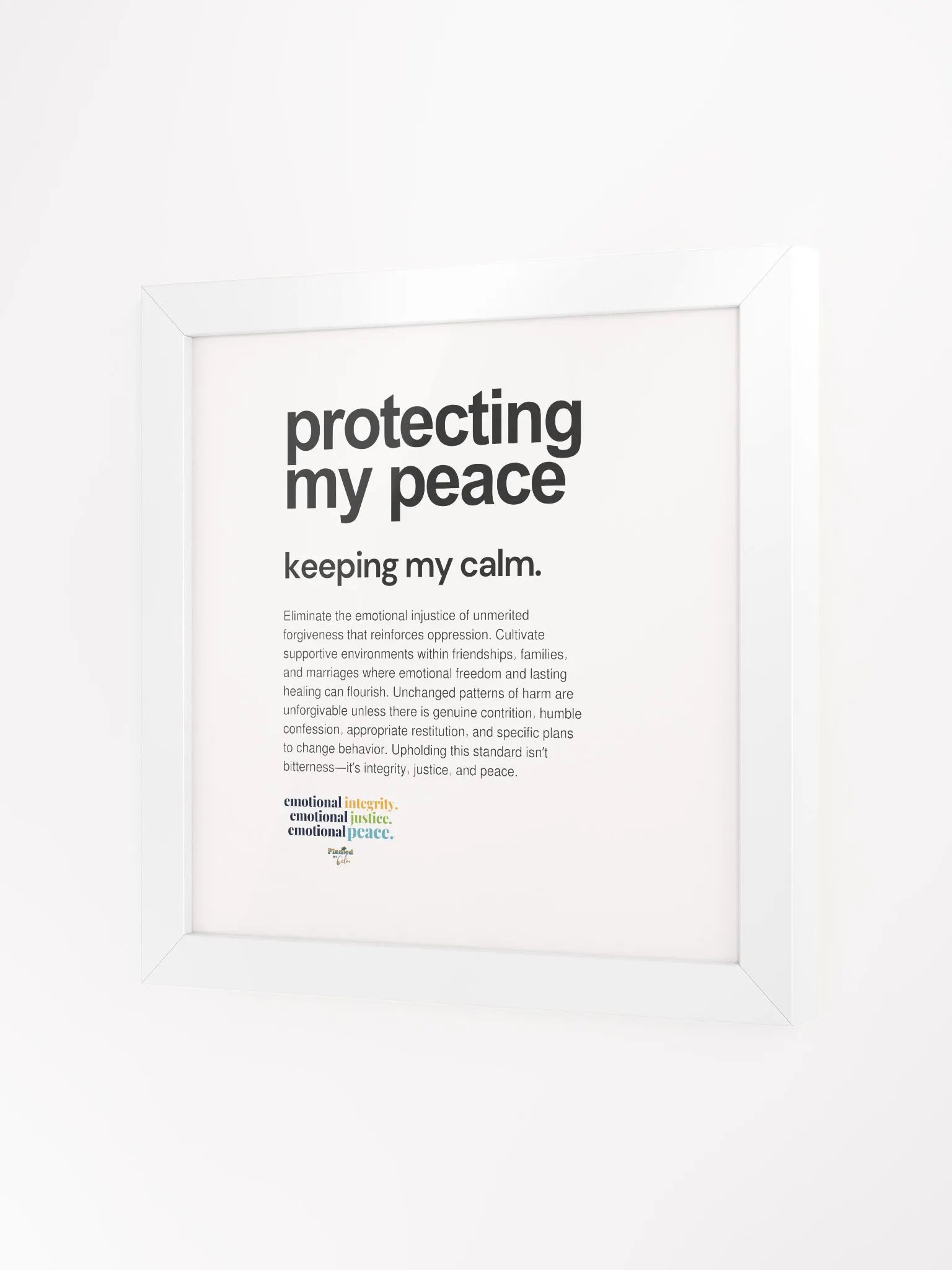 Official Planted By Calm | Calm Keepers High-Quality Framed Matte Poster (Style 2, Choose Your Color/Size) product image (3)