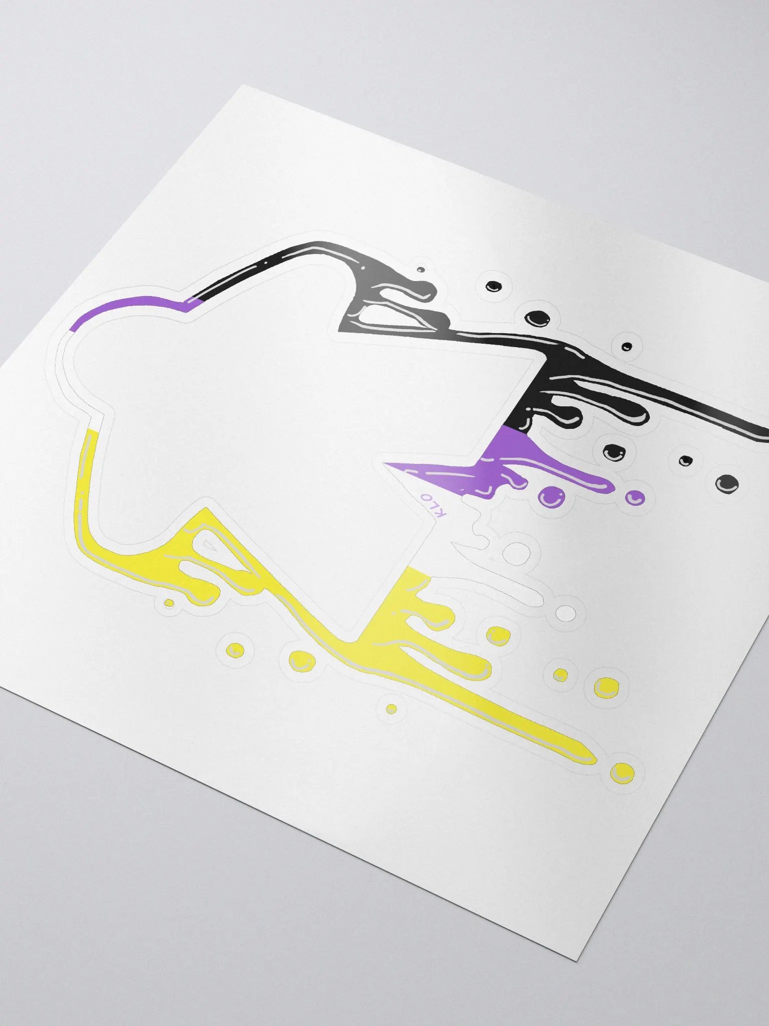 Drippy Non-Binary Pride Sticker product image (3)
