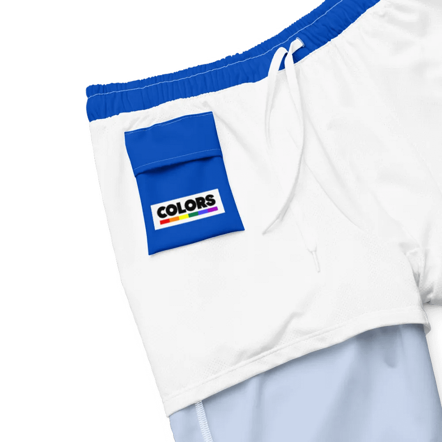 Plain Color Absolute Blue Swim Trunks product image (4)