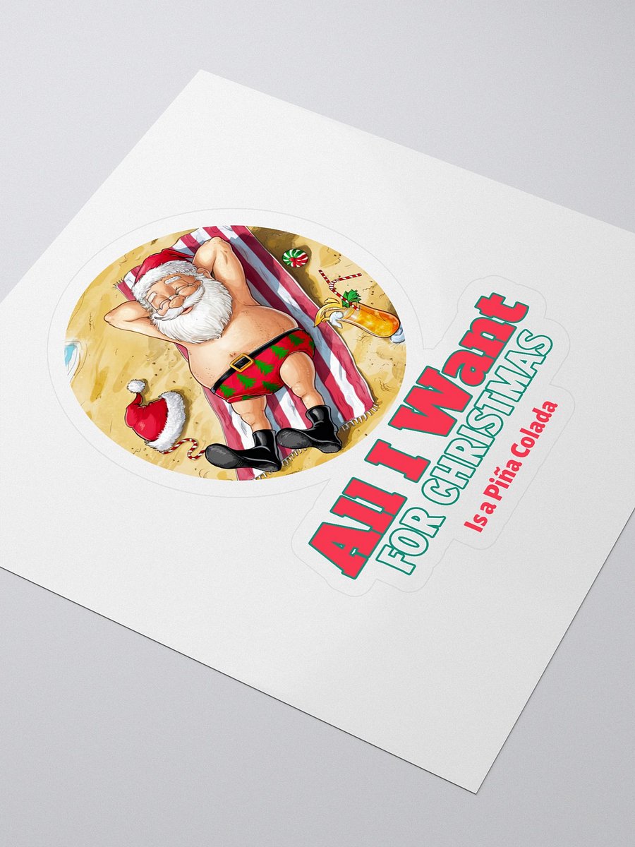 Christmas Chill Santa Beach Stickers product image (2)