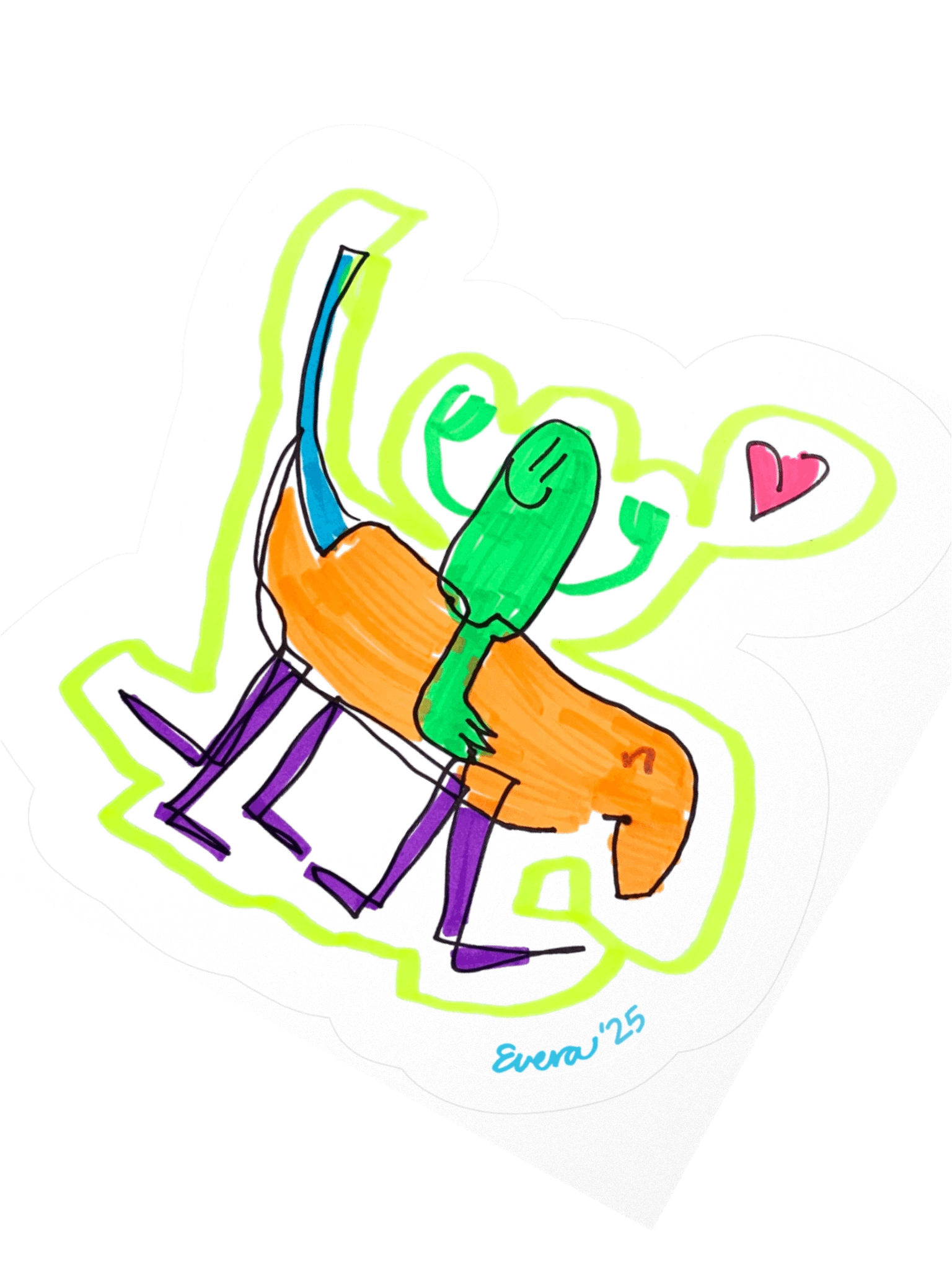 Pickle Riding a Five-Legged Corndog Sticker product image (4)