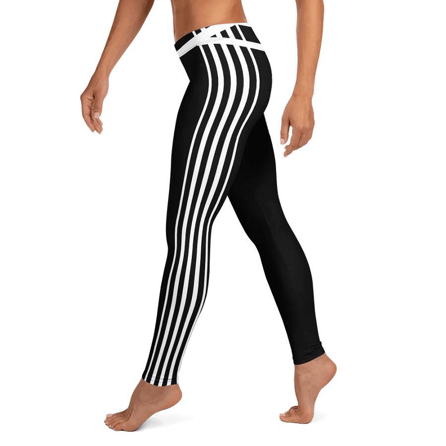 Black and White Stripes/All-Over Print Leggings by Sublicolor product image (4)