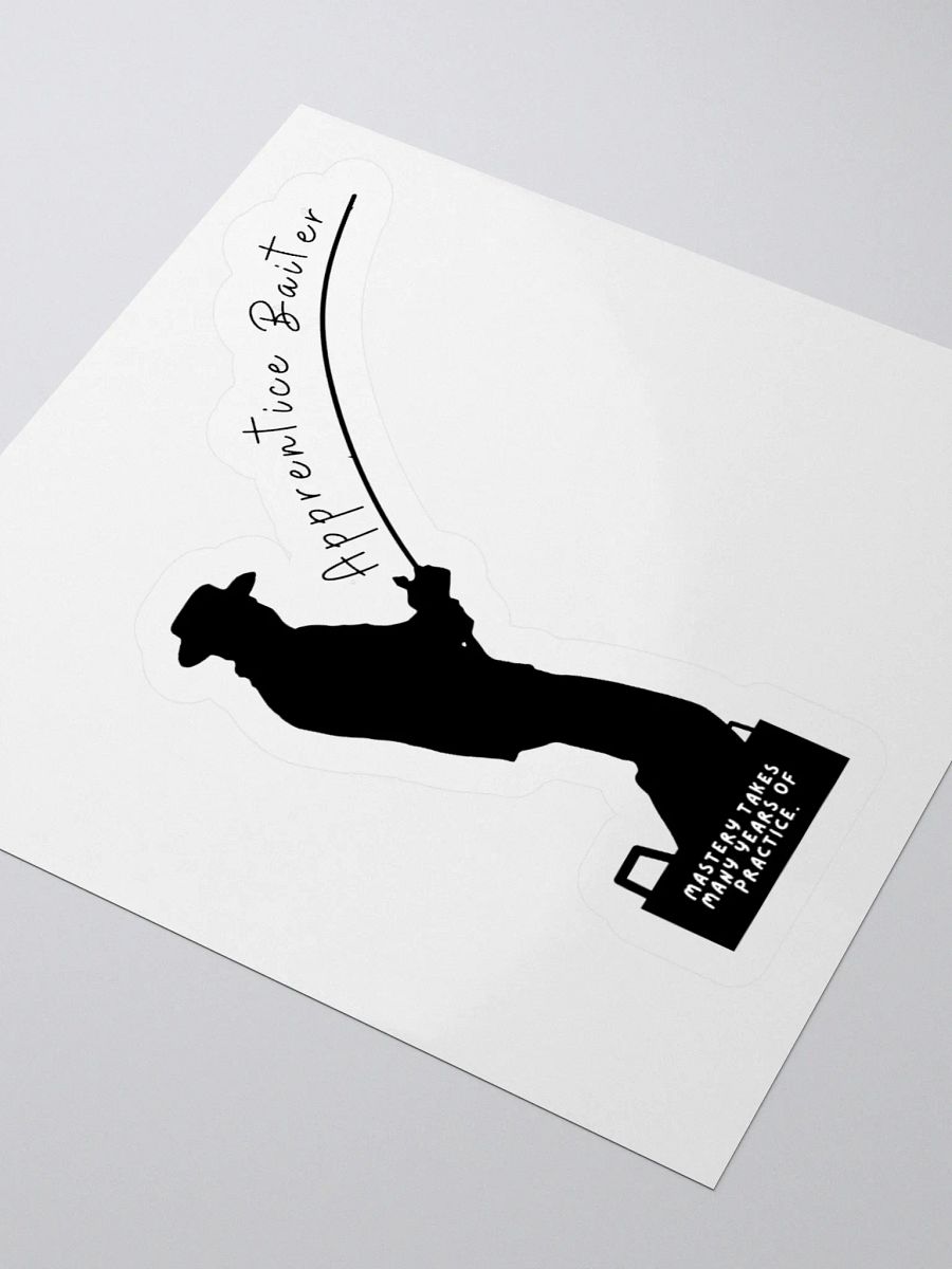 Apprentice Baiter - Mastery Takes Many Years of Practice Fishing Sticker product image (7)