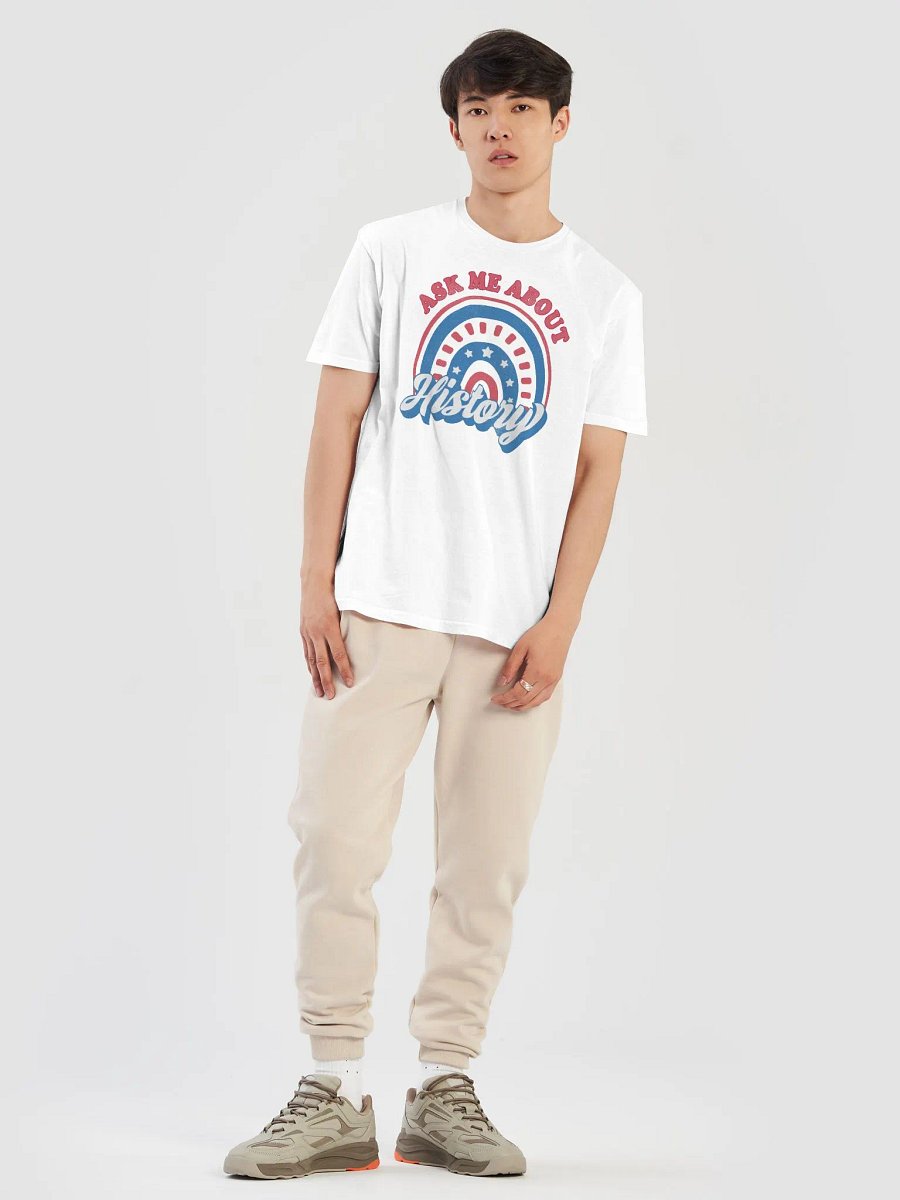 Ask Me About History Patriotic American Rainbow Teacher T-Shirt product image (31)