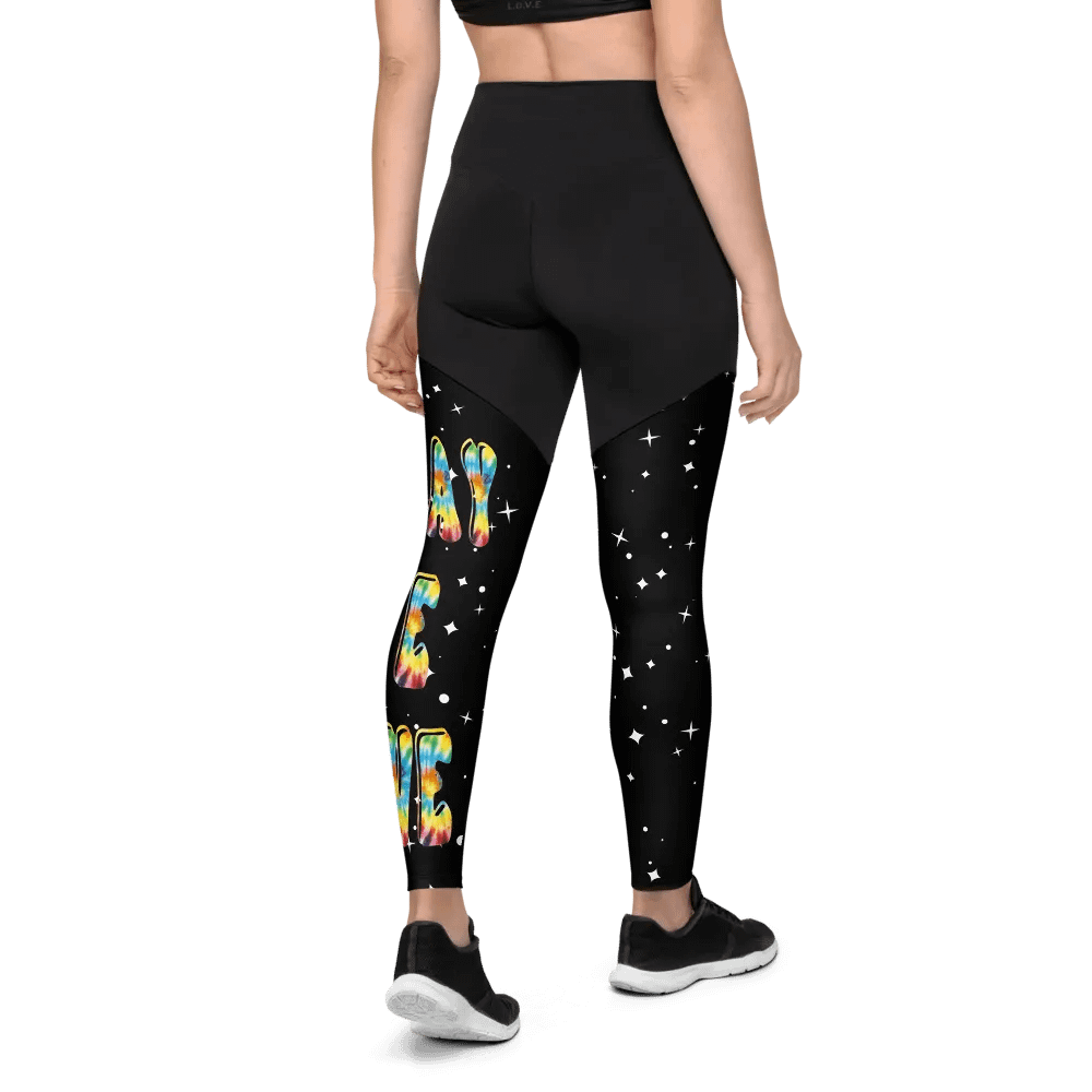 Peace sign sports leggings product image (8)
