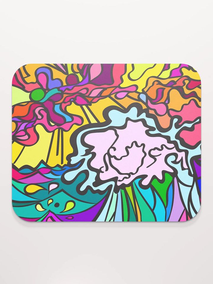 Vibrant Swirls Mouse Pad – Wave at Sunset product image (2)