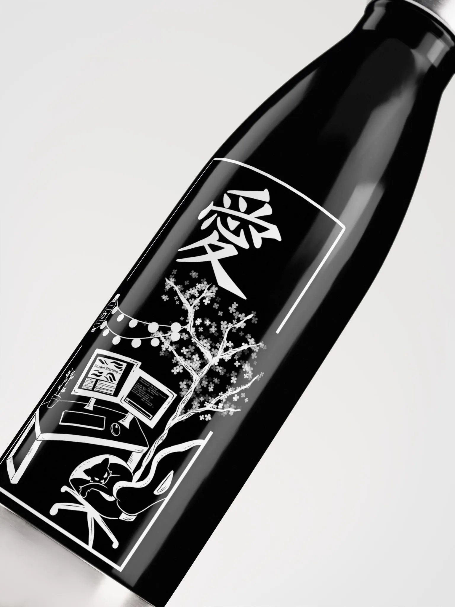 Sakura Streaming Desk Steel Water Bottle product image (5)