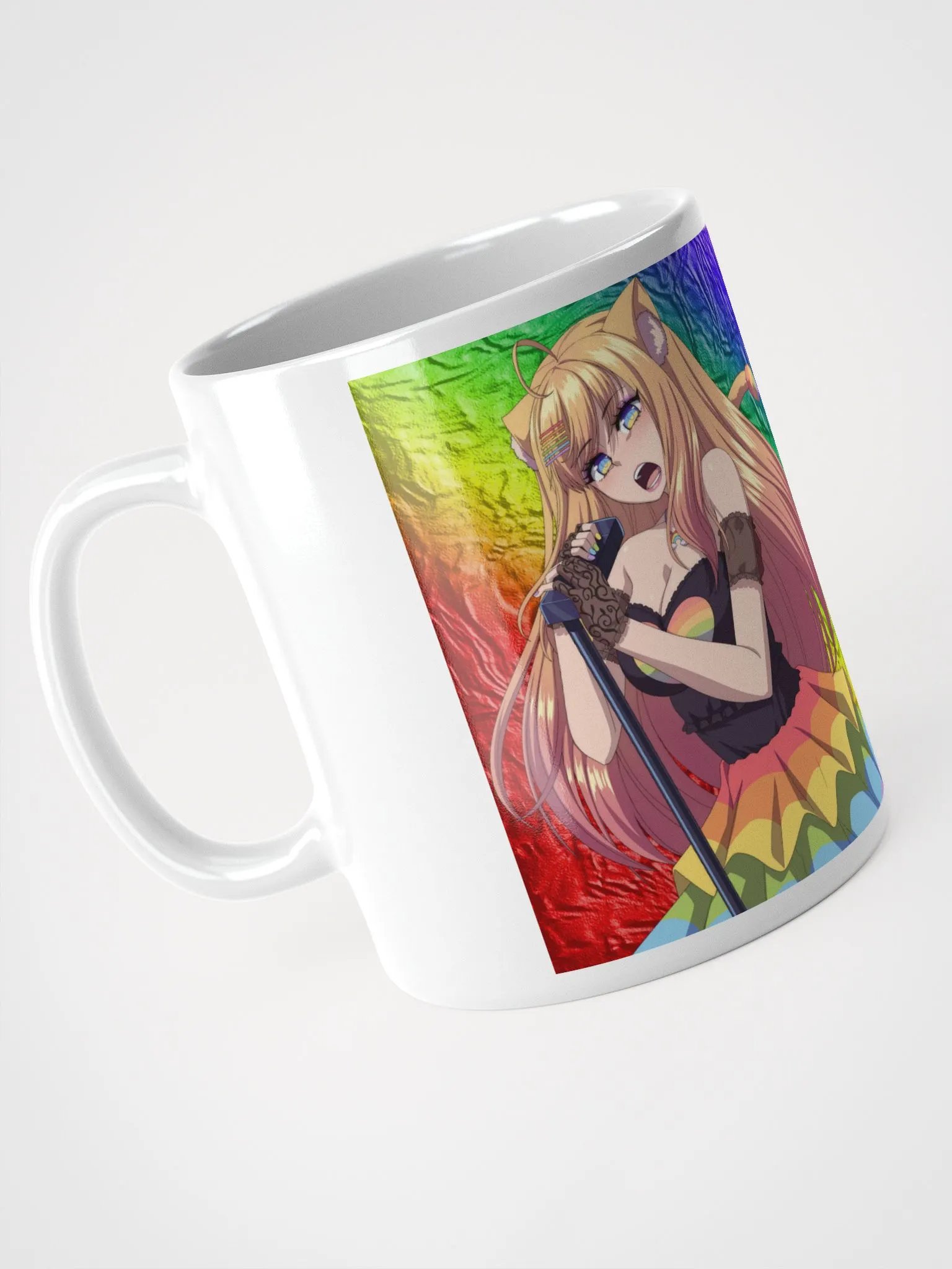 🌈Rhea Rainbow White Ceramic Mug product image (3)