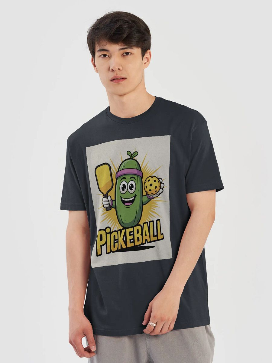 Funny Pickleball Shirt – Cartoon Pickle Character with Paddle & Ball product image (34)