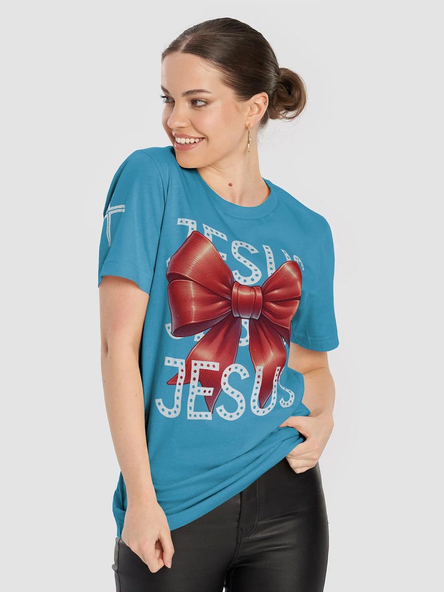 JESUS Bow Charm Bella Canvas Supersoft Tee product image (4)