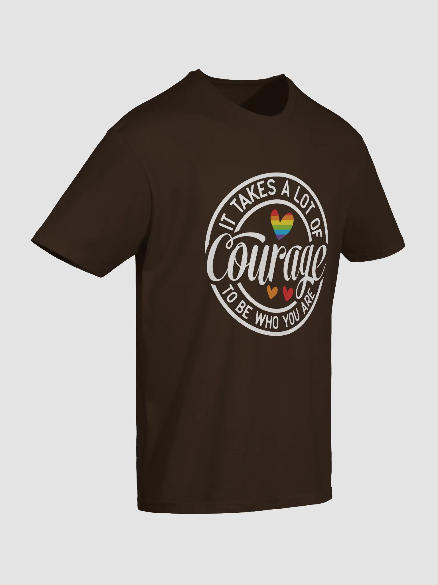 Courage Heart Circle Logo T-Shirt product image (14)
