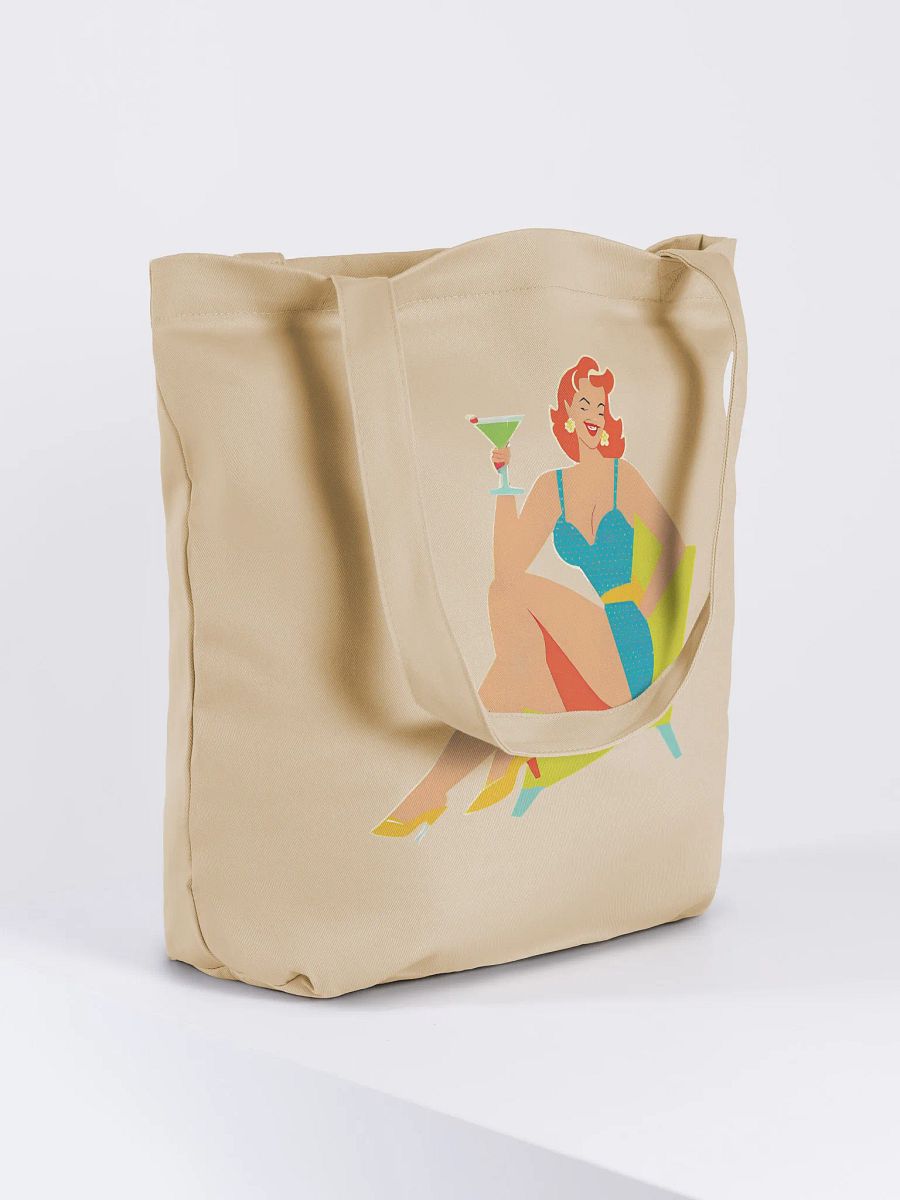 Vintage Glamour Tote: Retro Pin-Up Illustration product image (4)